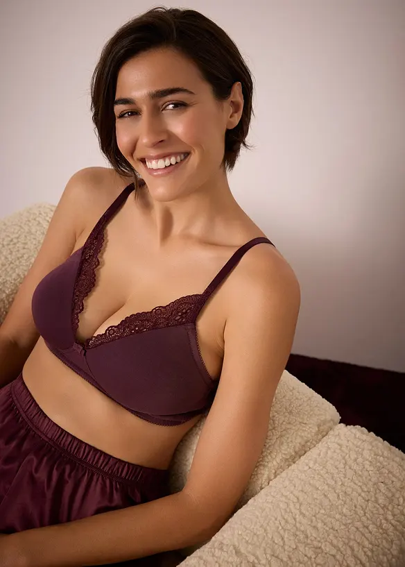 Reggiseno senza ferretto con coppe preformate e cotone biologico (pacco da 2), bonprix