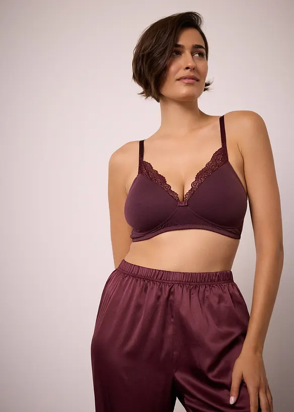 Reggiseno senza ferretto con coppe preformate e cotone biologico (pacco da 2), bonprix