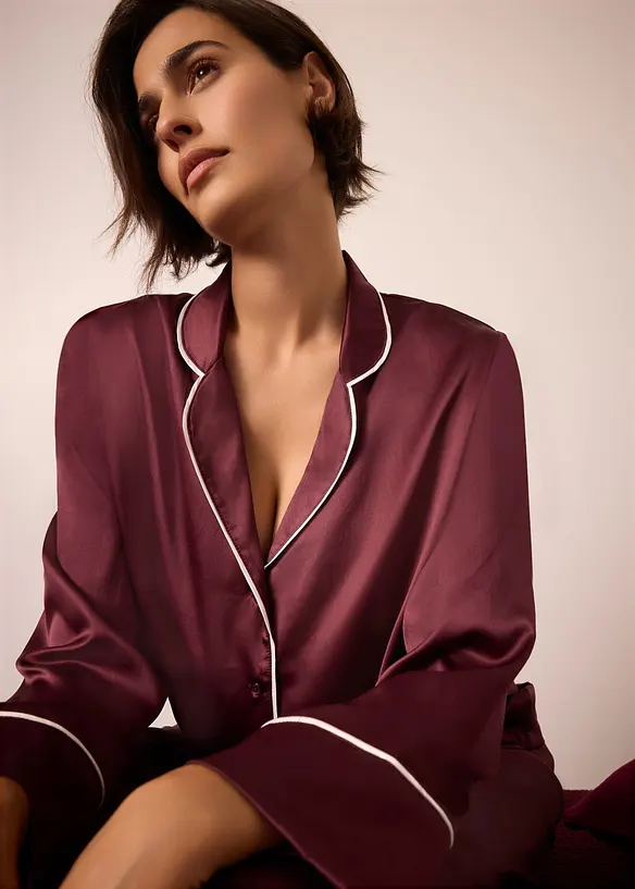 Pigiama in satin lucido, bonprix