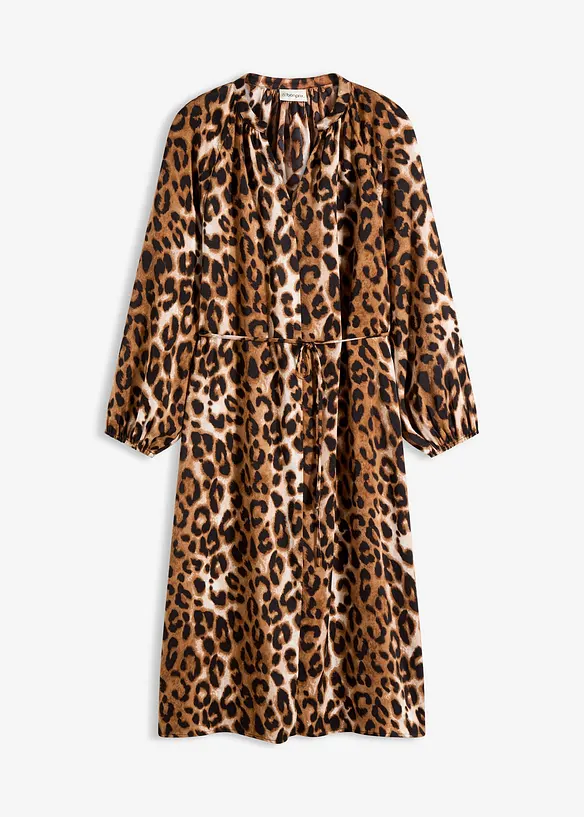 Abito midi in satin fluente, bonprix