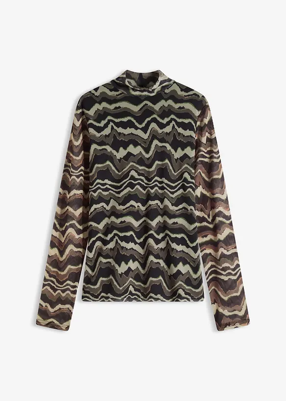 Maglia a maniche lunghe in morbido mesh, bonprix