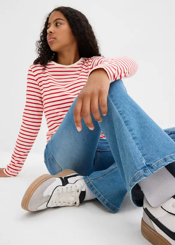 Jeans flared a vita media, bonprix