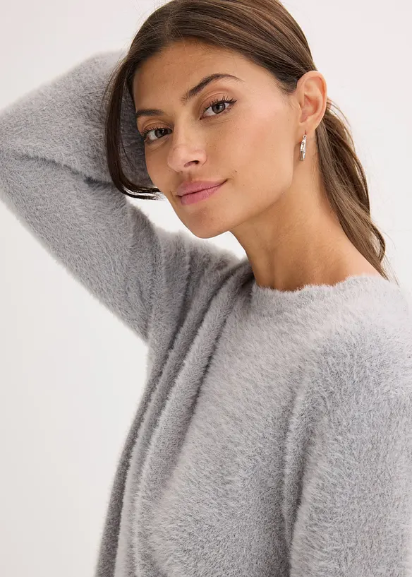 Maglione morbido con maniche ampie, bonprix