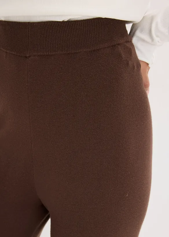 Pantaloni in maglia di soffice misto viscosa, bonprix