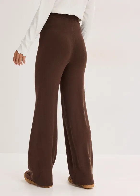 Pantaloni in maglia di soffice misto viscosa, bonprix