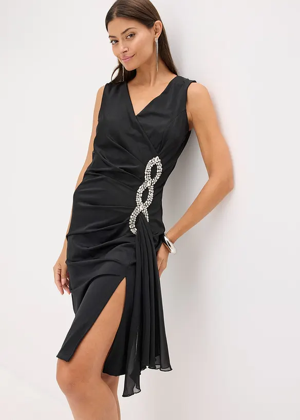 Abito di jersey con applicazione di strass, bonprix