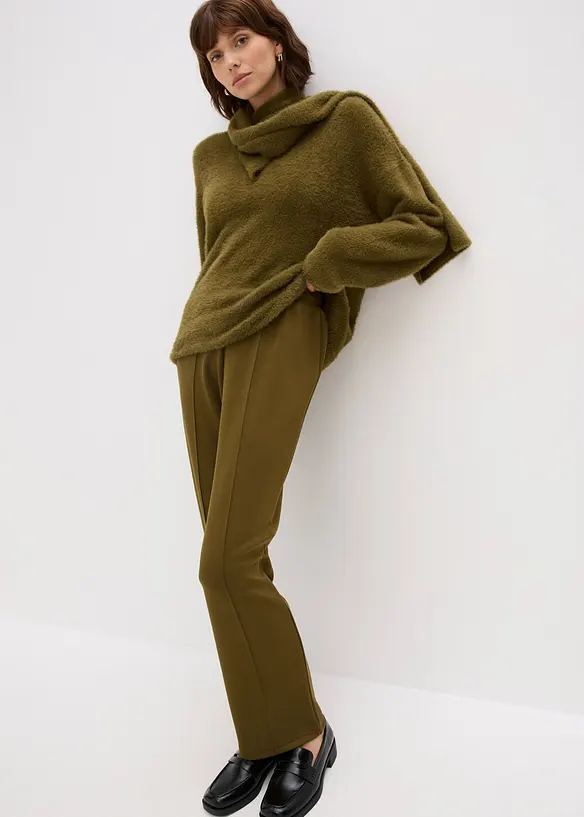 Pantaloni in felpa con viscosa, bonprix