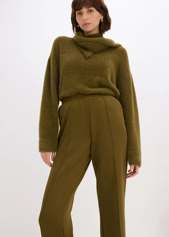 Pantaloni in felpa con viscosa, bonprix