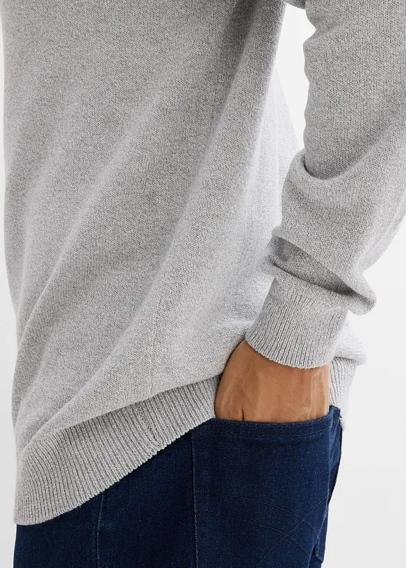 Maglione in filato fine con cotone riciclato, bonprix