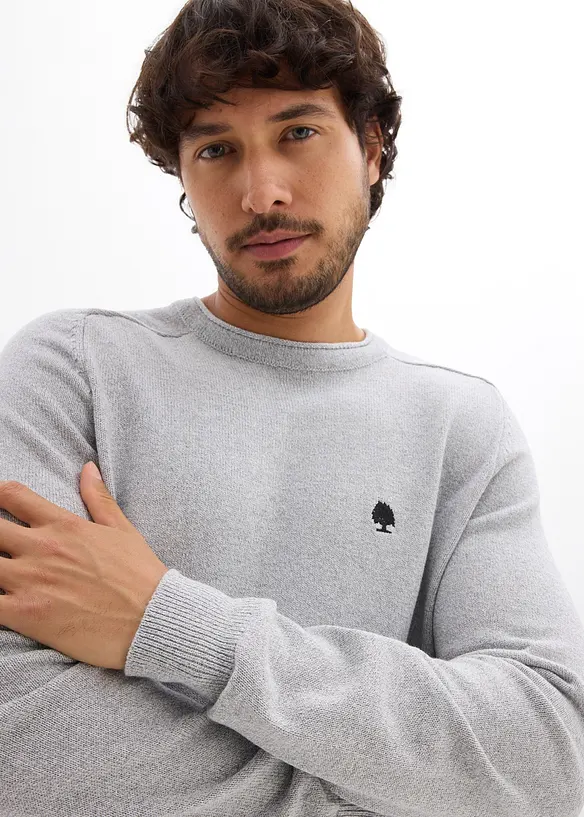 Maglione in filato fine con cotone riciclato, bonprix