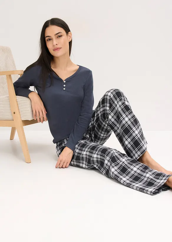 Pantaloni da pigiama in tessuto di flanella, bonprix