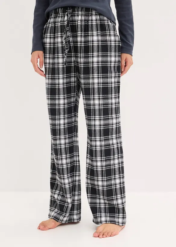 Pantaloni da pigiama in tessuto di flanella, bonprix