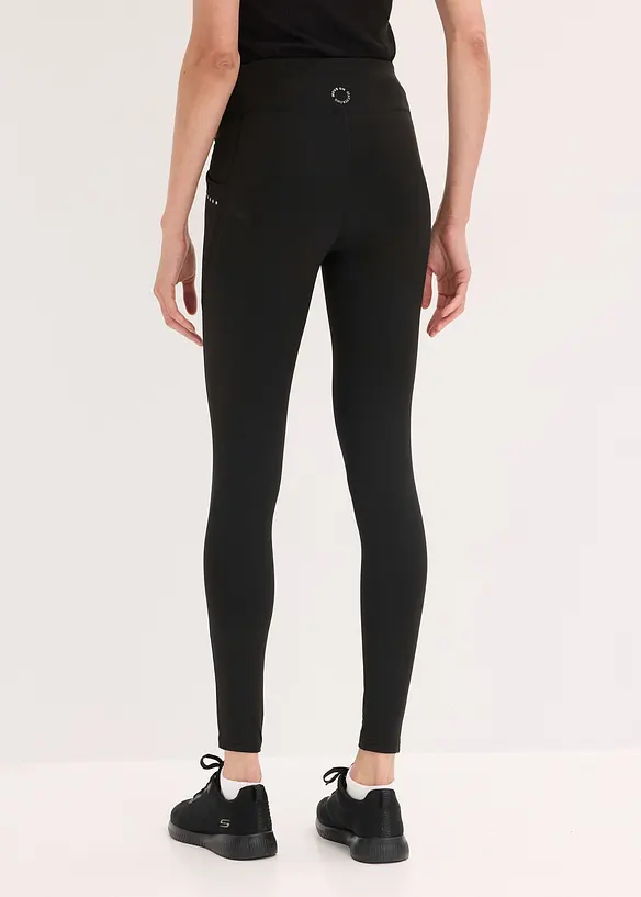 Leggings termici con dettagli riflettenti e tasca per il cellulare, bonprix