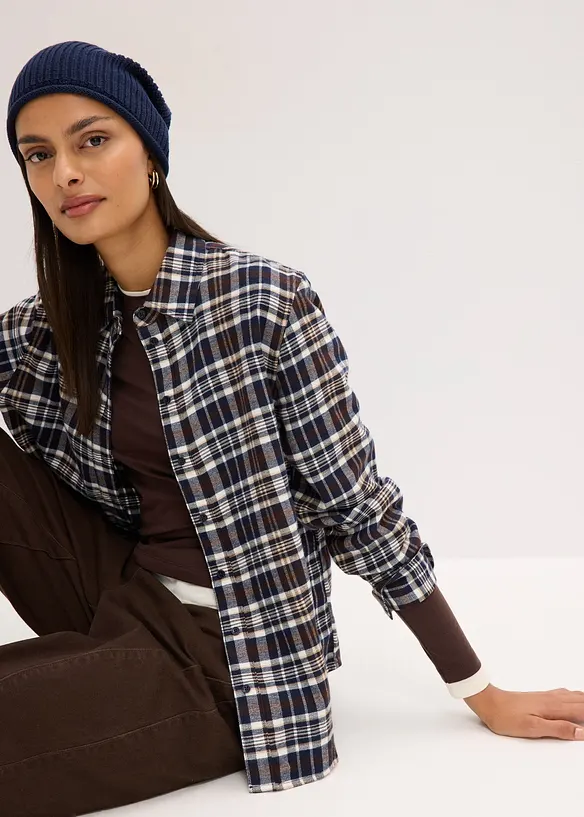 Camicia di flanella in puro cotone, bonprix