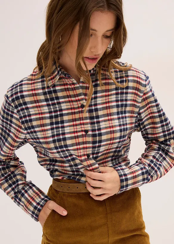 Camicia di flanella in puro cotone, bonprix
