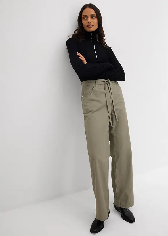Pantaloni in twill di puro cotone, bonprix