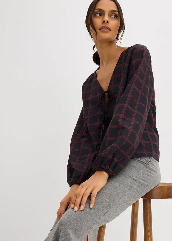 Blusa oversize in morbida viscosa, bonprix