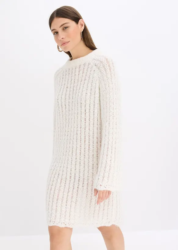 Miniabito in maglia con fiocco in satin, bonprix