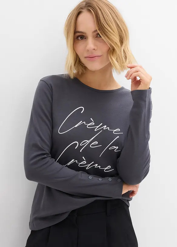Maglia a maniche lunghe in puro cotone, bonprix