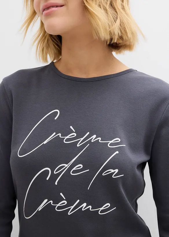 Maglia a maniche lunghe in puro cotone, bonprix