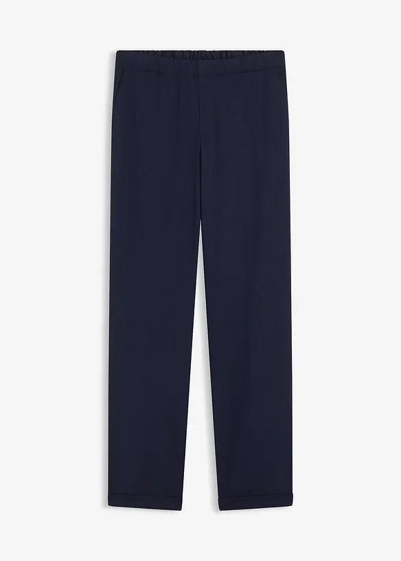 Pantaloni con elastico in vita e risvolto, bonprix