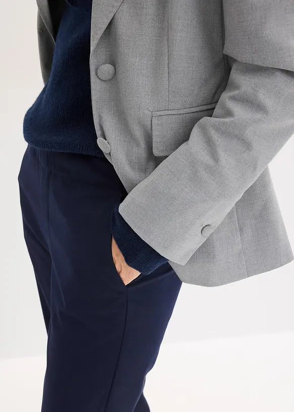 Pantaloni con elastico in vita e risvolto, bonprix