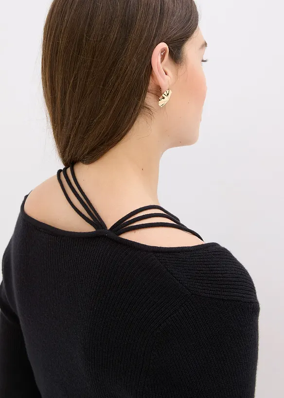Maglione in filato fine con scollatura profonda, bonprix