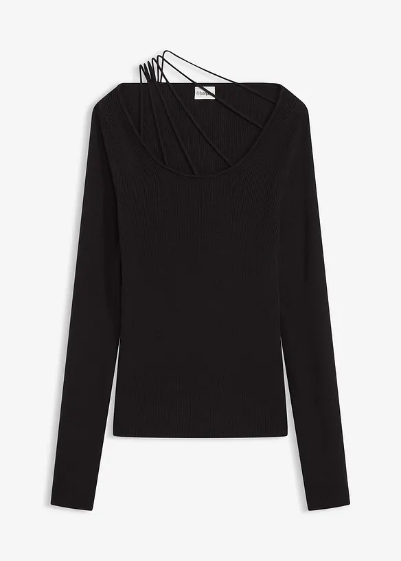 Maglione in filato fine con scollatura profonda, bonprix