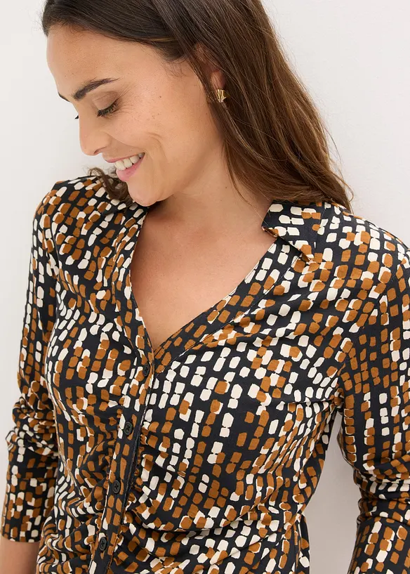 Blusa in jersey con viscosa, bonprix