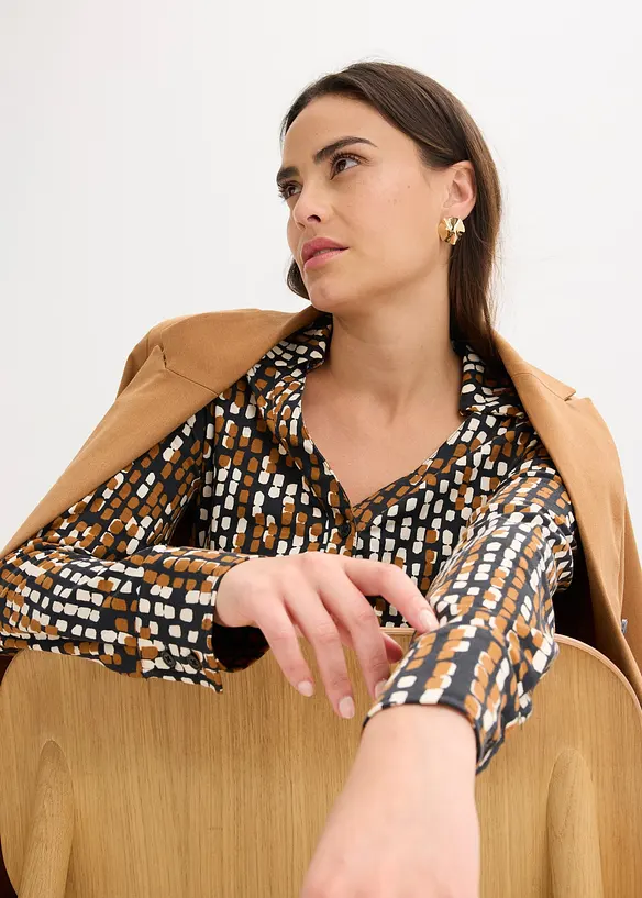 Blusa in jersey con viscosa, bonprix