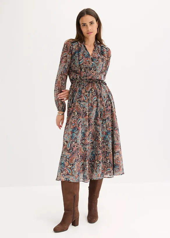 Abito paisley in chiffon, bonprix