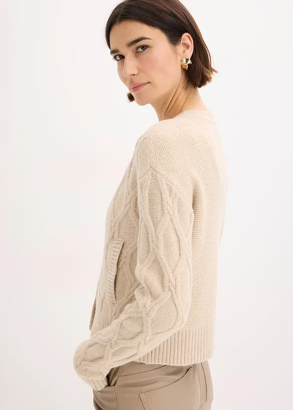 Cardigan in filato grosso, bonprix