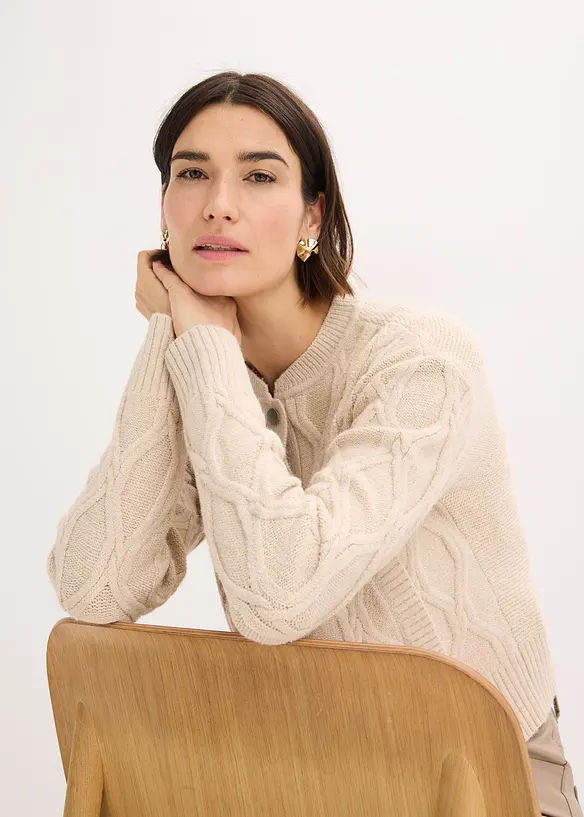 Cardigan in filato grosso, bonprix
