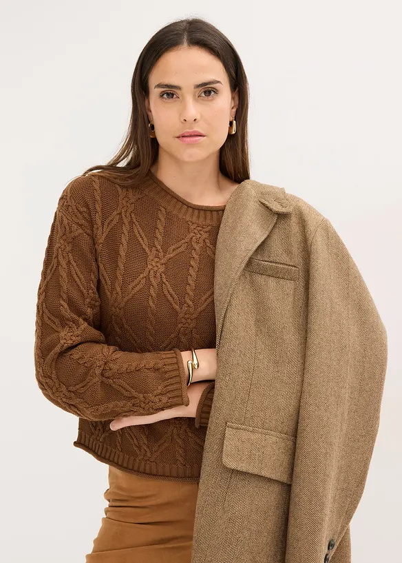 Maglione in misto cotone, bonprix