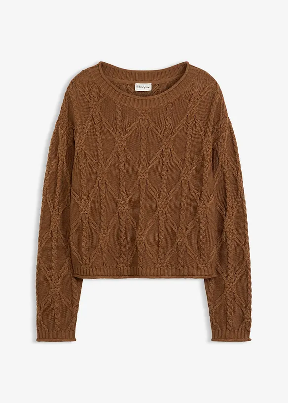 Maglione in misto cotone, bonprix