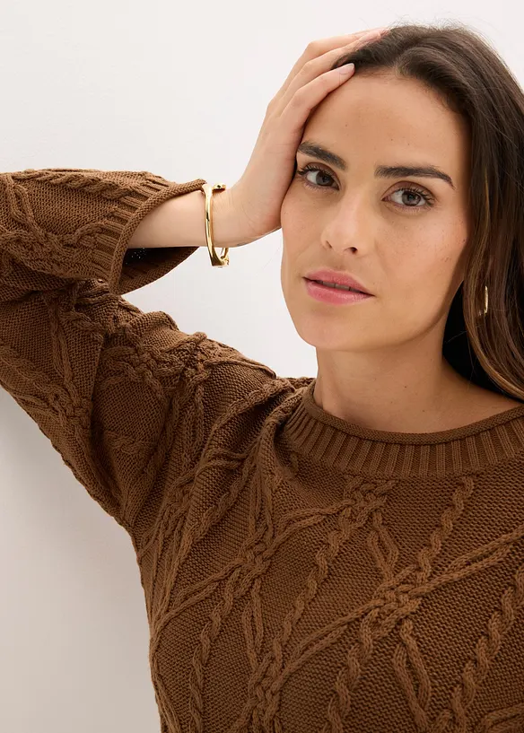 Maglione in misto cotone, bonprix