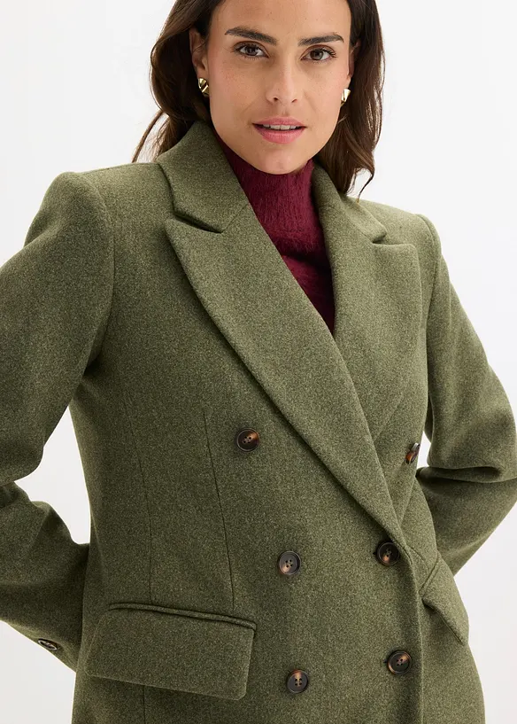 Cappotto taglio blazer con viscosa, bonprix