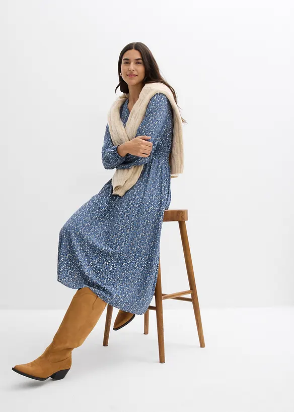 Abito midi in viscosa fluente, bonprix