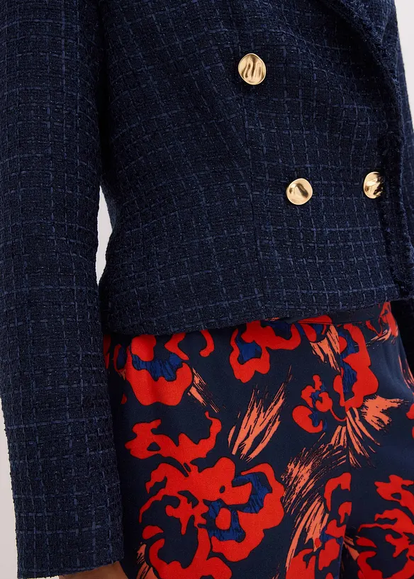 Blazer bouclé con bottoni decorativi, bonprix