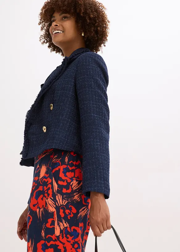 Blazer bouclé con bottoni decorativi, bonprix