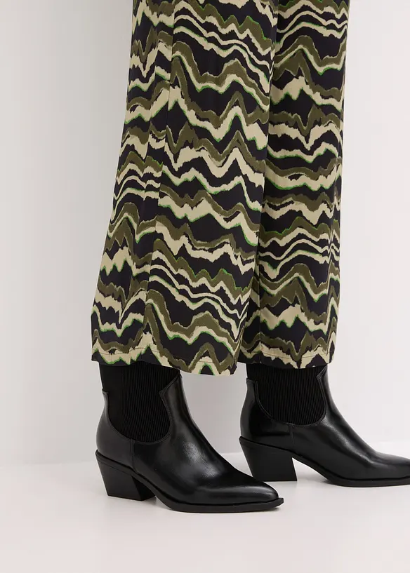 Pantaloni a palazzo in crêpe leggero di viscosa, bonprix
