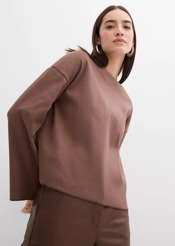 Maglia a coste a maniche lunghe, bonprix