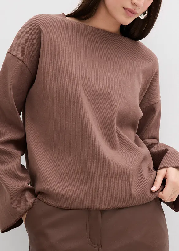 Maglia a coste a maniche lunghe, bonprix