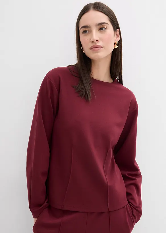 Maglia a maniche lunghe in punto di Roma, bonprix