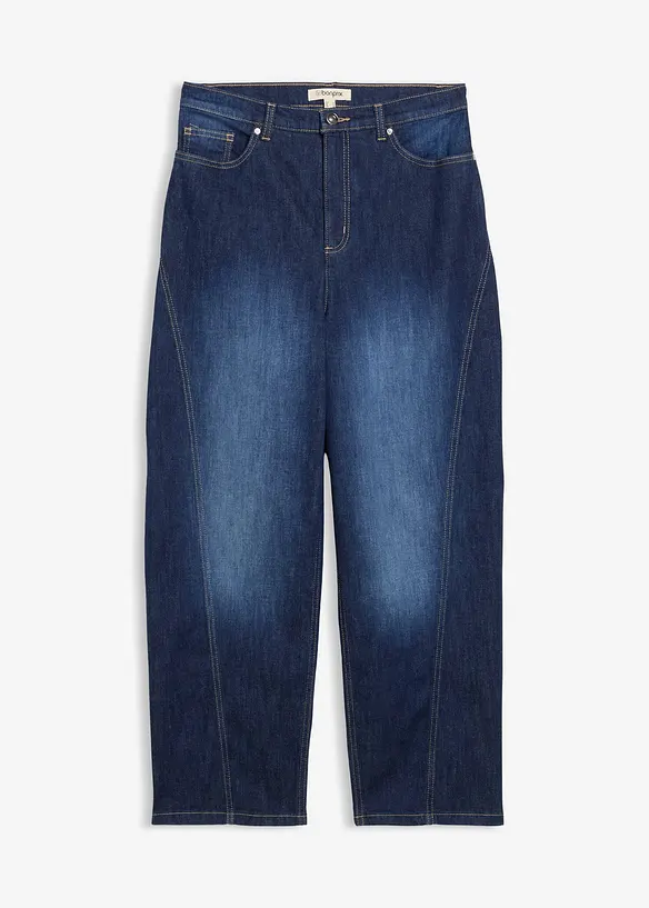 Jeans baggy, vita alta, bonprix