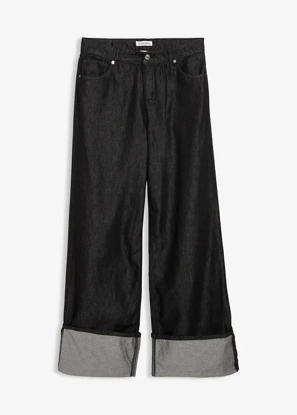 Jeans baggy, vita media, bonprix