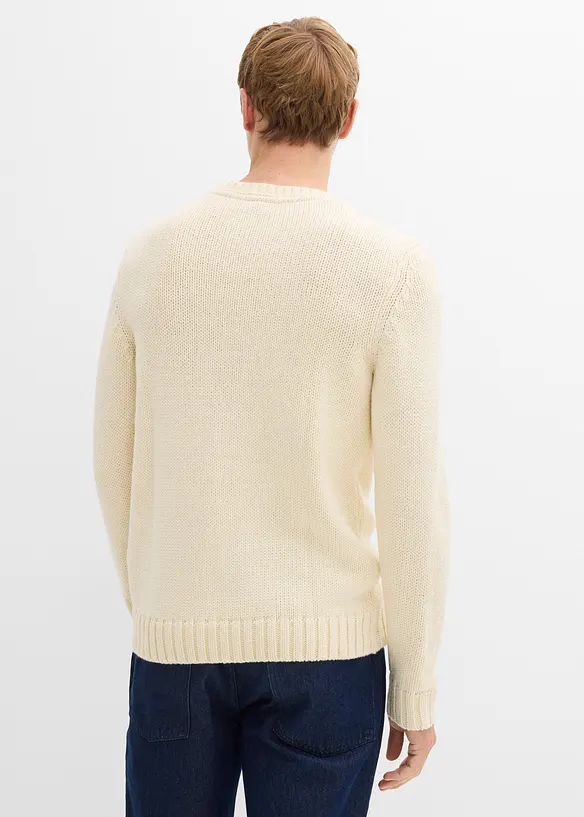 Maglione in filato grosso a trecce, bonprix