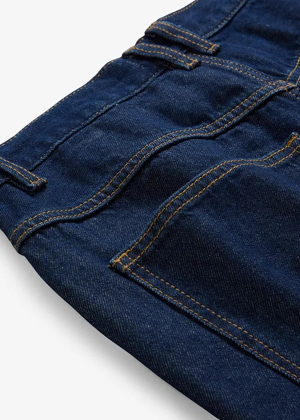 Jeans straight lunghi in cotone biologico, vita alta, bonprix