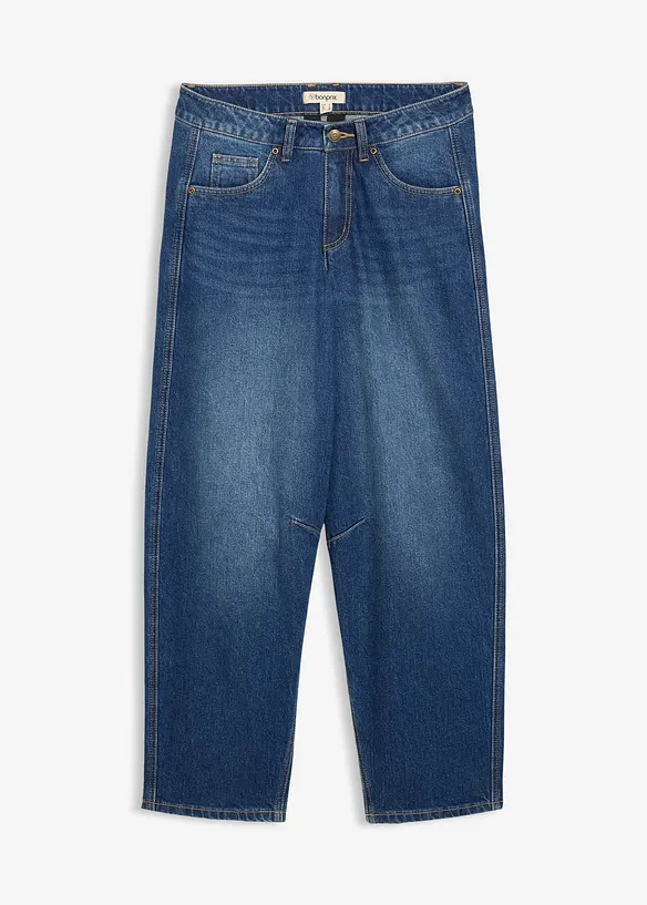 Jeans a palloncino, vita media, bonprix