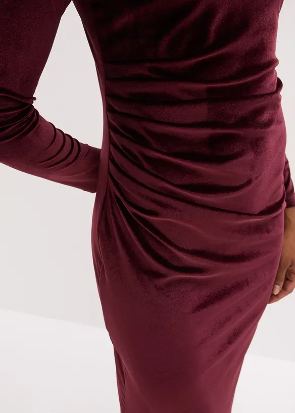 Abito midi in velluto morbido, bonprix